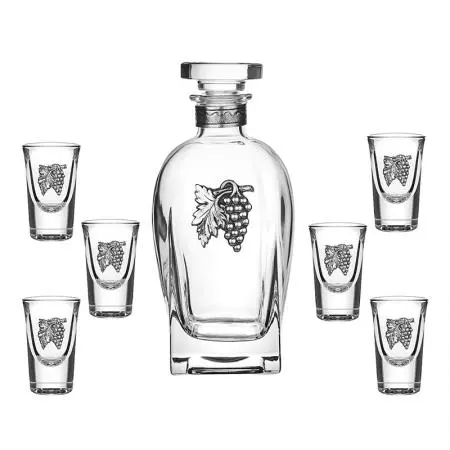 Set 6 pahare și sticlă