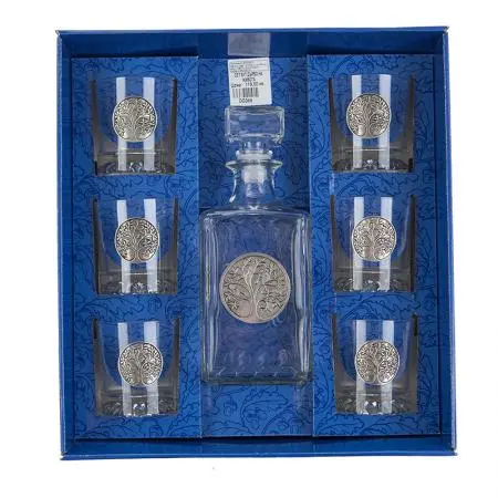 Сет бутилка с 6 бр. чаши - Дървото на живота - image 3