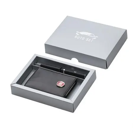 Set pix și suport de carduri SILVER FLAME cu logo Fiat - 1