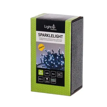 Iluminat de Crăciun, 8 m, 120 de LED-uri intermitente - 1