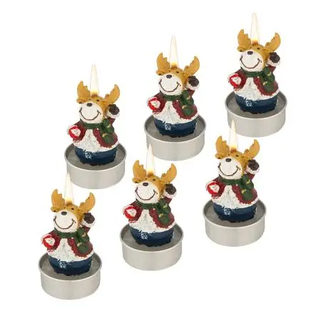 Коледни свещи  еленчета 6 бр.