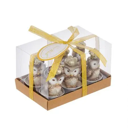 Свещи бухалчета с коронки 6 бр. - image 1