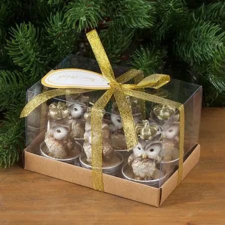 Свещи бухалчета с коронки 6 бр. - image 3