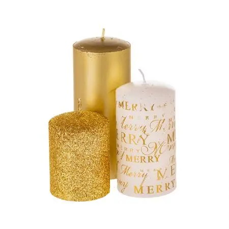 Коледен комплект от 3 свещи