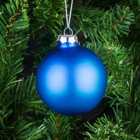 Стъклена топка синя мат - image 1