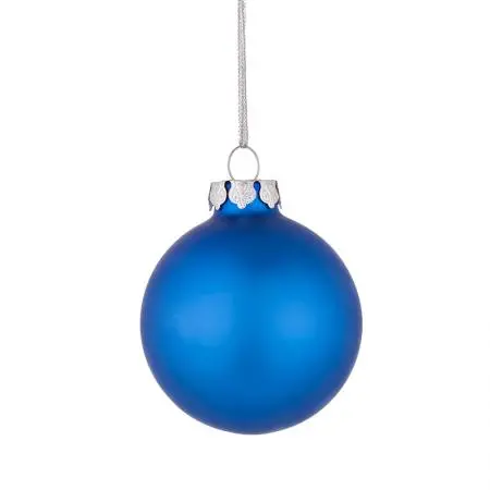 Стъклена топка синя мат