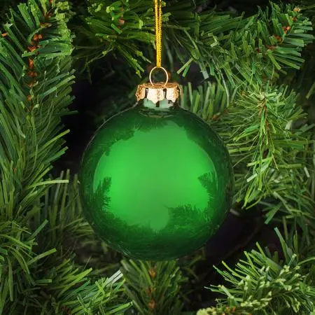 Стъклена топка зелена гланц - image 1