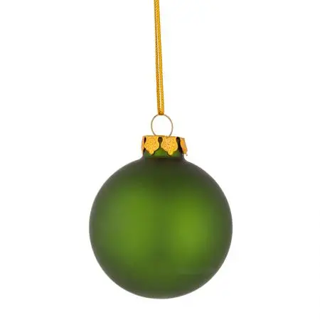 Стъклена топка зелена мат