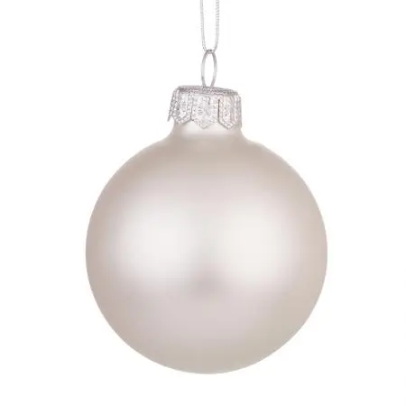 Γυάλινη μπάλα λευκή ματ