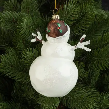 Стъклена играчка снежен човек - 5