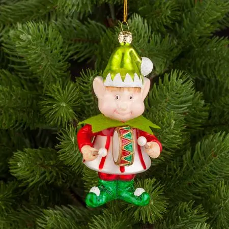 Стъклена играчка елф музикант - 4