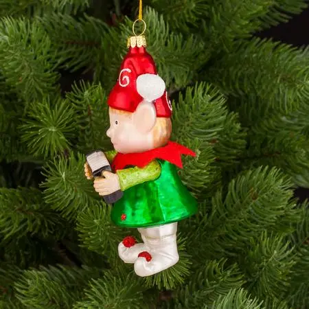 Стъклена играчка елф музикант - image 4