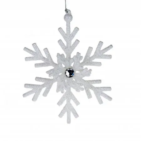 Играчка снежинка бяла