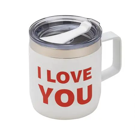 Θερμός ποτήρι I LOVE YOU - λευκό