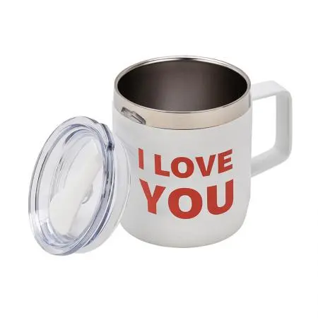 Θερμός ποτήρι I LOVE YOU - λευκό - image 1