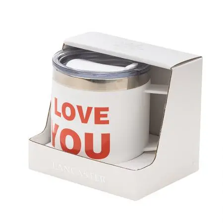 Cană termică I LOVE YOU - albă - image 2