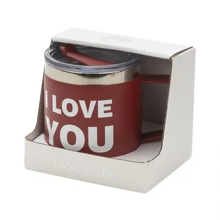 Θερμός ποτήρι I LOVE YOU - κόκκινο - 3