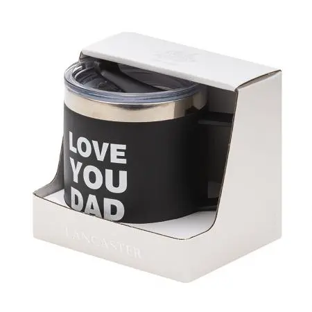 Cană termică I LOVE YOU DAD - neagră - 3