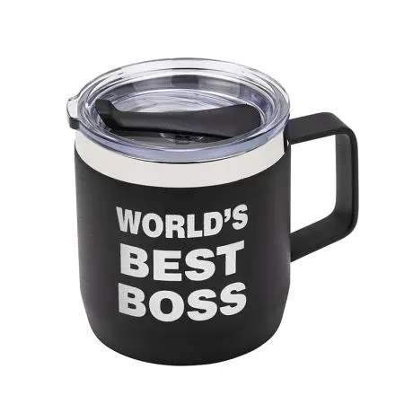 Термо чаша WORLD'S BEST BOSS - черна