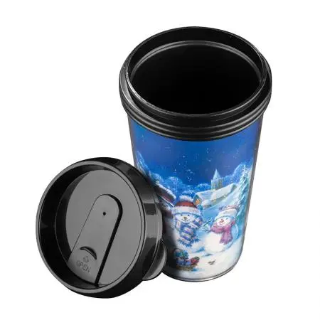 Χριστουγεννιάτικη θερμική κούπα με χιονάνθρωπους - 2