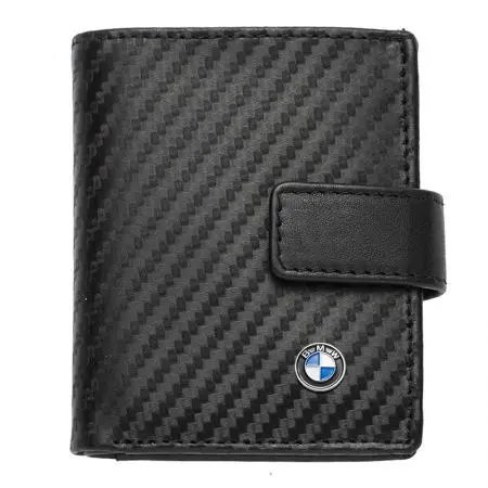 Мъжки вертикален портфейл SILVER FLAME с лого на BMW