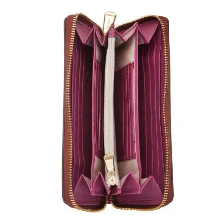 Дамско портмоне цвят Лилаво със сърца - ROSSI - image 1