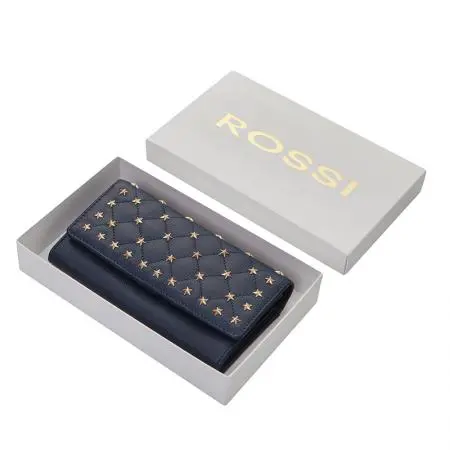 Дамско портмоне със звездички сапфирено синьо ROSSI - image 1