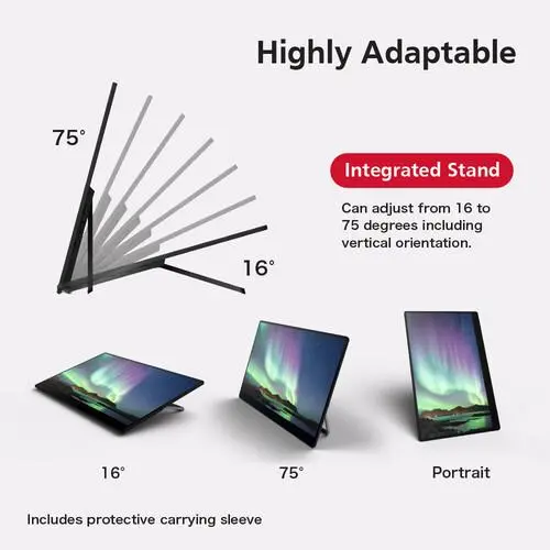 Преносим тъч монитор  RICOH 150BW, OLED, 15.6", 715 г, USB-C, Li-Ion 3740mAh - image 8