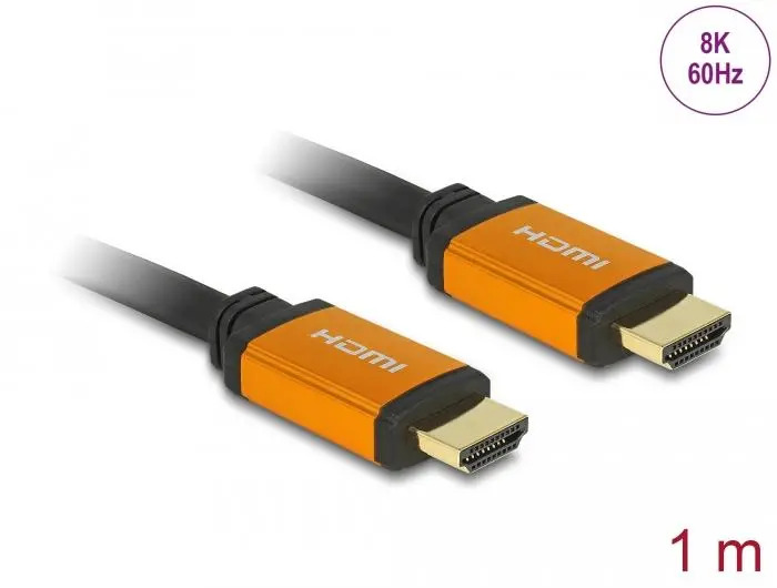 Кабел Delock High Speed, HDMI мъжко - HDMI мъжко, 48 Gbit/s, 8K 60 Hz, 1 м - image 1