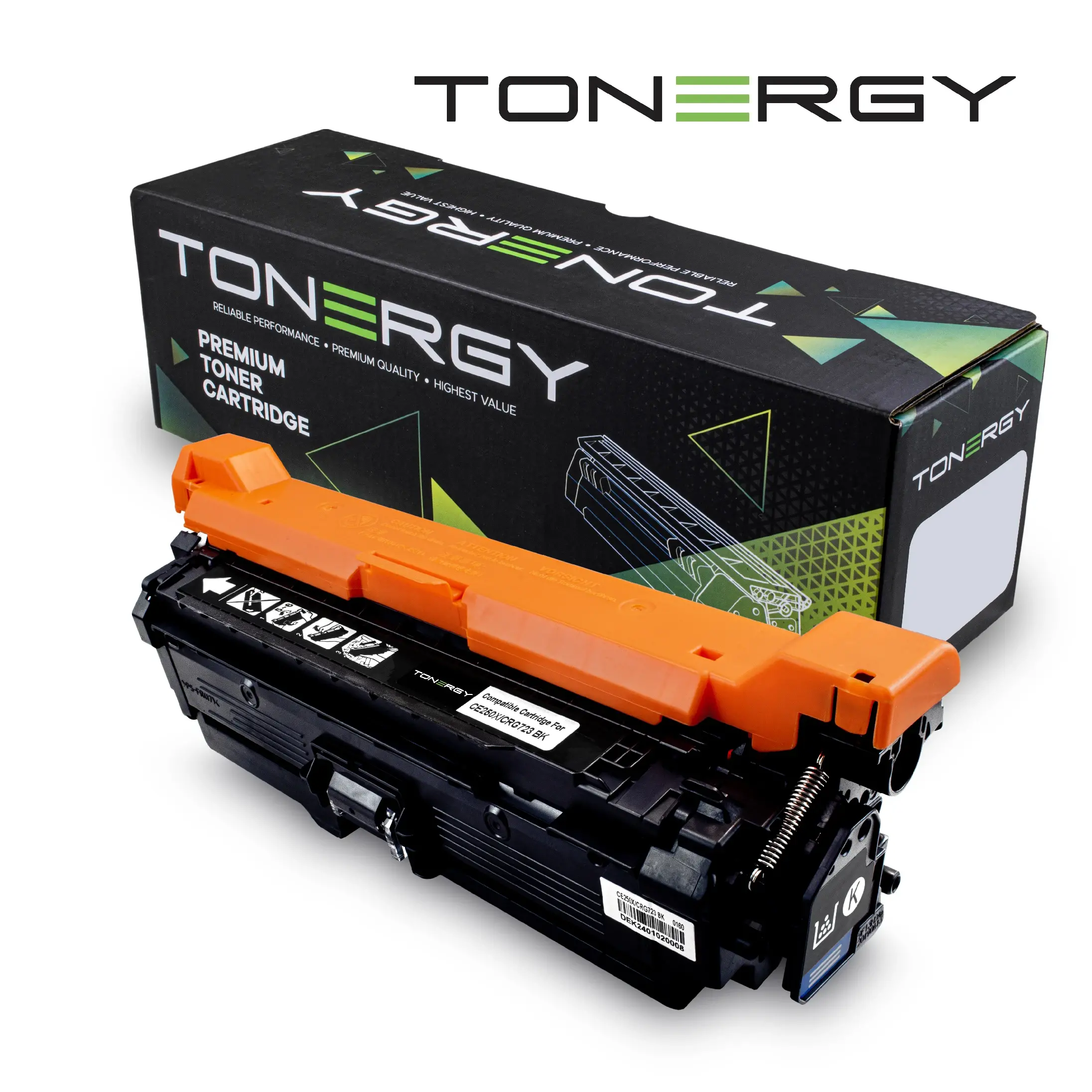 Тонер касета, Tonergy, Black, 10K – съвместима с HP 504X CE250X и Canon 2644B002AA CRG-723