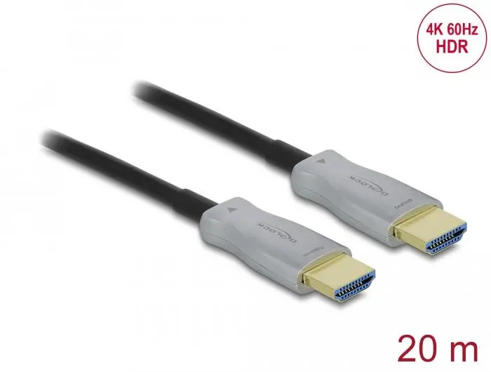 Оптичен кабел Delock, HDMI 4K, 60 Hz, 20 m - image 1