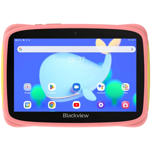 Blackview Tab 3 Kids, Pink, 7-inch HD 1024*600, 7731E Quad-core 1.3GHz, Front 0.3MP; Rear 2MP Camera, 2GB/32GB, 3280mAh battery, Doke 3.0 Go (Android 13), WiFi version, 802.11 b/g/n(2.4GHz), Bluetooth