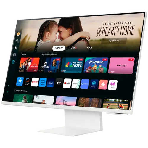 Монитор, Samsung 32DM801 32" VA SMART 3840x2160, Bluetooth 4.2, WiFi 5, USB-C 65W, 2xUSB, 2xHDMI , Speakers, White - image 1
