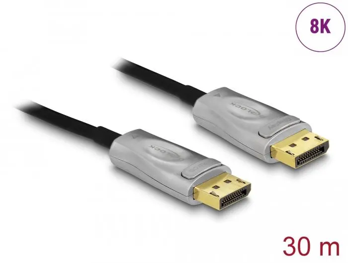 Оптичен кабел Delock, Активен, DisplayPort 1.4, 8K, 30 m - image 1