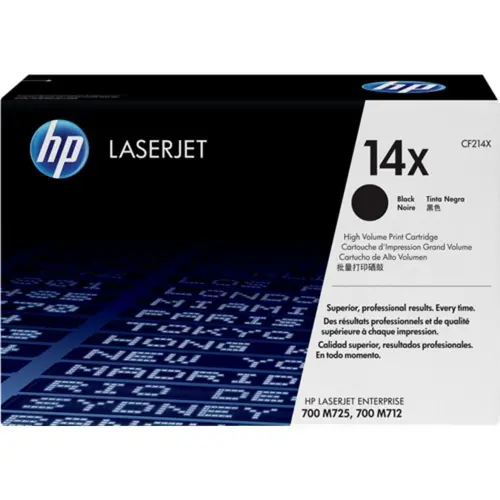 КАСЕТА ЗА HP LaserJet Enterprise 700 M725/M712 - HIGH CAPACITY - Black - /14X/ - PN CF214X