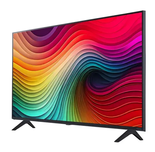 Телевизор, LG 43NANO81T3A, 43" 4K HDR Smart Nano Cell TV, 3840x2160, DVB-T2/C/S2, AI Alpha 5 Gen7, HDR 10 PRO, webOS 24, ThinQ AI, WiFi, Clear Voice, AI Upscaling, Bluetooth, Hdmi, CI, LAN, AirPlay2, SPDIF, 2 Pole stand, Silver - image 1