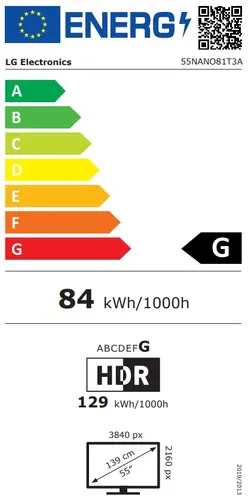 Телевизор, LG 55NANO81T3A, 55" 4K HDR Smart Nano Cell TV, 3840x2160, DVB-T2/C/S2, AI Alpha 5 Gen7, HDR 10 PRO, webOS 24, ThinQ AI, WiFi, Clear Voice, AI Upscaling, Bluetooth, Hdmi, CI, LAN, AirPlay2, SPDIF, 2 Pole stand, Silver - image 4
