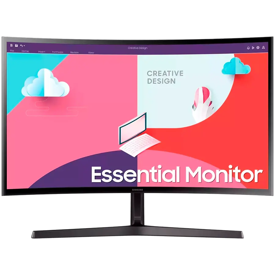 Monitor LED Samsung LS27C366EAUXEN S36C, 27" FHD Curved 1800R 16:9 (1920x1080) VA 75Hz, 250 cd/㎡, 3000:1, 4 ms, 178/178, FS, 1xVGA 1xHDMI, Tilt, Y-Stand VESA 75x75, 2Y