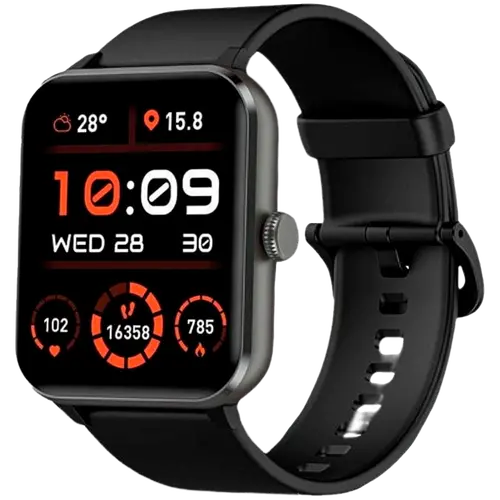 Blackview R50, 1.85-inch TFT HD, 350mAh Battery, 24-hour SpO2 Detection + Heart Rate Monitoring, Calls and SMS notification, Black