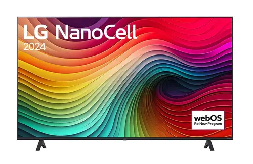 Телевизор, LG 50NANO81T3A, 50" 4K HDR Smart Nano Cell TV, 3840x2160, DVB-T2/C/S2, AI Alpha 5 Gen7, HDR 10 PRO, webOS 24, ThinQ AI, WiFi, Clear Voice, AI Upscaling, Bluetooth, Hdmi, CI, LAN, AirPlay2, SPDIF, 2 Pole stand, Titan