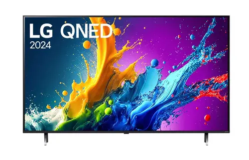 Телевизор, LG 65QNED80T3A, 65" 4K QNED HDR Smart TV, 3840x2160, DVB-T2/C/S2, Alpha 5 AI 4K Gen7, HDR 10 PRO, webOS 24 ThinQ, 4K Upscaling, WiFi 5, Voice Controll, Bluetooth 5.1, AirPlay 2, LAN, CI, HDMI, SPDIF, 2 pole Stand , Silver
