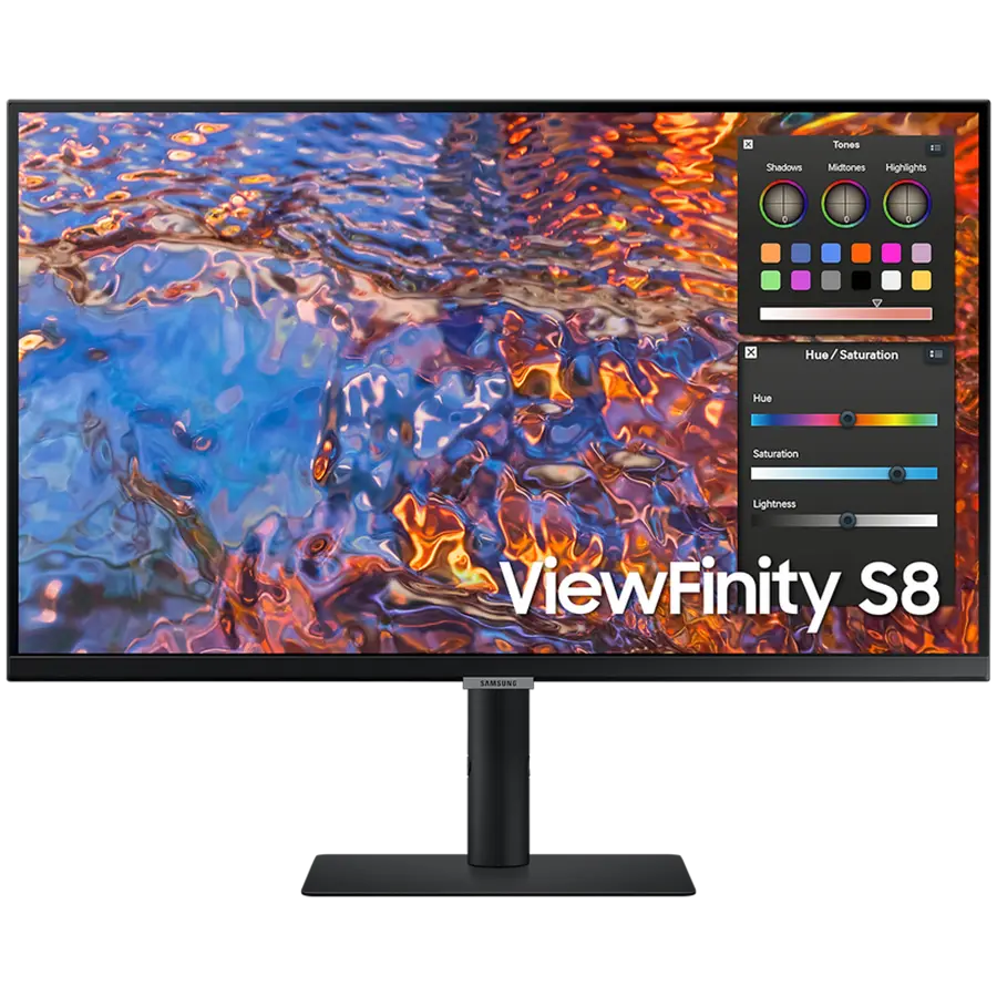 Monitor LED Samsung LS27B800PXPXEN HRM S80PB, 27" UHD FLAT 16:9 (3840x2160) IPS 60Hz, 350 cd/㎡, 1000:1, HDR400, 5ms, 178/178, 1xDP 1xHDMI, 3xUSB 3.0 1xUSB-C (90W), 3.5 Jack, Tilt/Pivot/Swivel/HeightAdj, VESA 100x100, 3Y