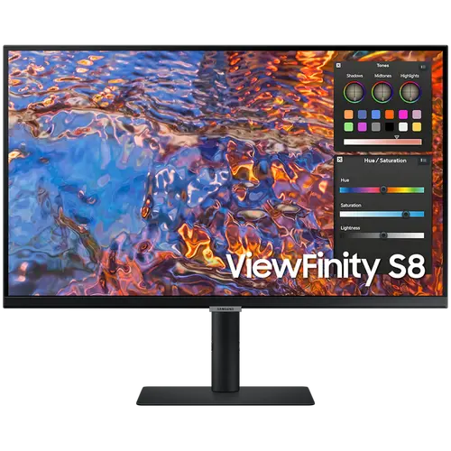 Monitor LED Samsung LS27B800PXPXEN HRM S80PB, 27" UHD FLAT 16:9 (3840x2160) IPS 60Hz, 350 cd/㎡, 1000:1, HDR400, 5ms, 178/178, 1xDP 1xHDMI, 3xUSB 3.0 1xUSB-C (90W), 3.5 Jack, Tilt/Pivot/Swivel/HeightAdj, VESA 100x100, 3Y