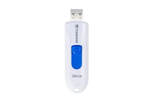 Memorie, Transcend 256GB, USB3.1, Pen Drive, Capless, Alb - 1