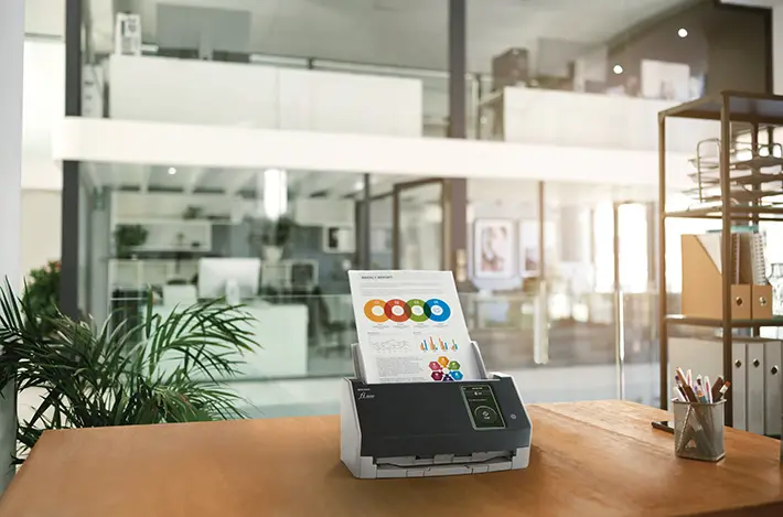Документен скенер Ricoh Fi-8040, 40 ppm, 80 ipm, ADF 50 листа, 4.3" тъч, USB 3.2, LAN - image 3