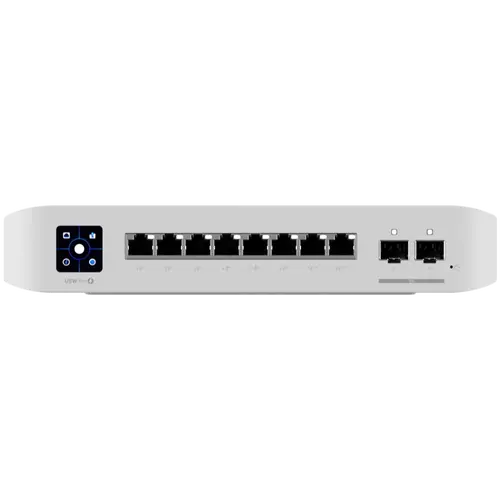 Ubiquiti USW-Pro-8-PoE-EU An 8-port, Layer 3 switch with PoE+ and PoE++ output. Can power devices with up to 120W, with a power consumption of 30W (Excluding PoE output)