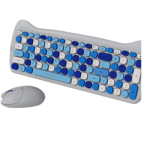 CANYON HSET-W6 EN Keyboard+Mouse Kitty Edition AAA+АА Wireless Blue - image 2