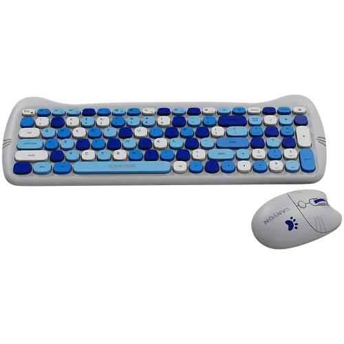 CANYON HSET-W6 EN Keyboard+Mouse Kitty Edition AAA+АА Wireless Blue - image 4