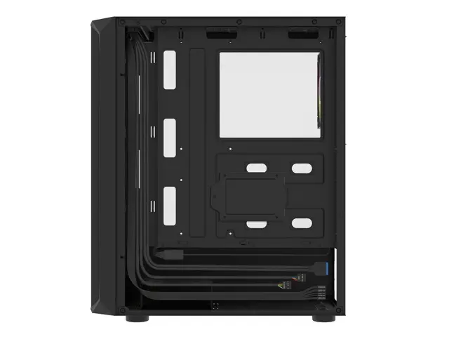 Кутия за компютър, Fury PC Case Shobo SH4 RGB Midi Tower, Window, Black - image 12