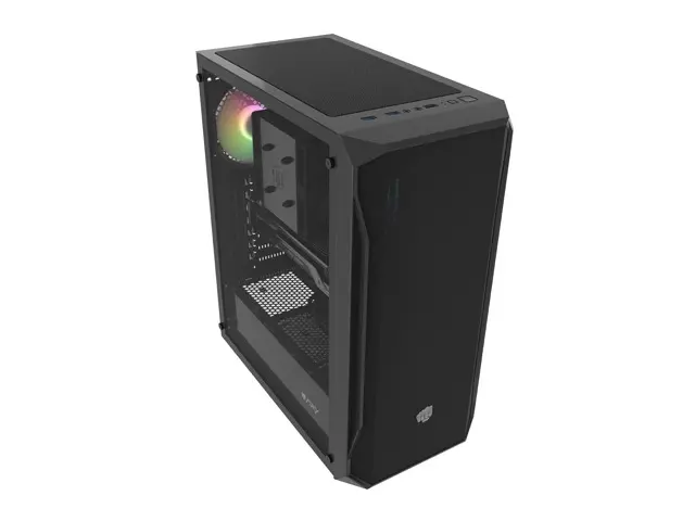 Кутия за компютър, Fury PC Case Shobo SH4 RGB Midi Tower, Window, Black - image 2